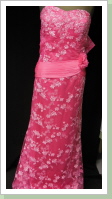Model: 006  Kleid mit Bolero    Größe: 46-48  Farbe: pink  Preis: 180€